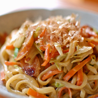 ゆずぽん酢のさっぱり焼きうどん